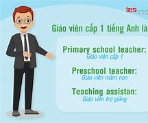 Giáo Viên Tiểu Học Tiếng Anh Là Gì